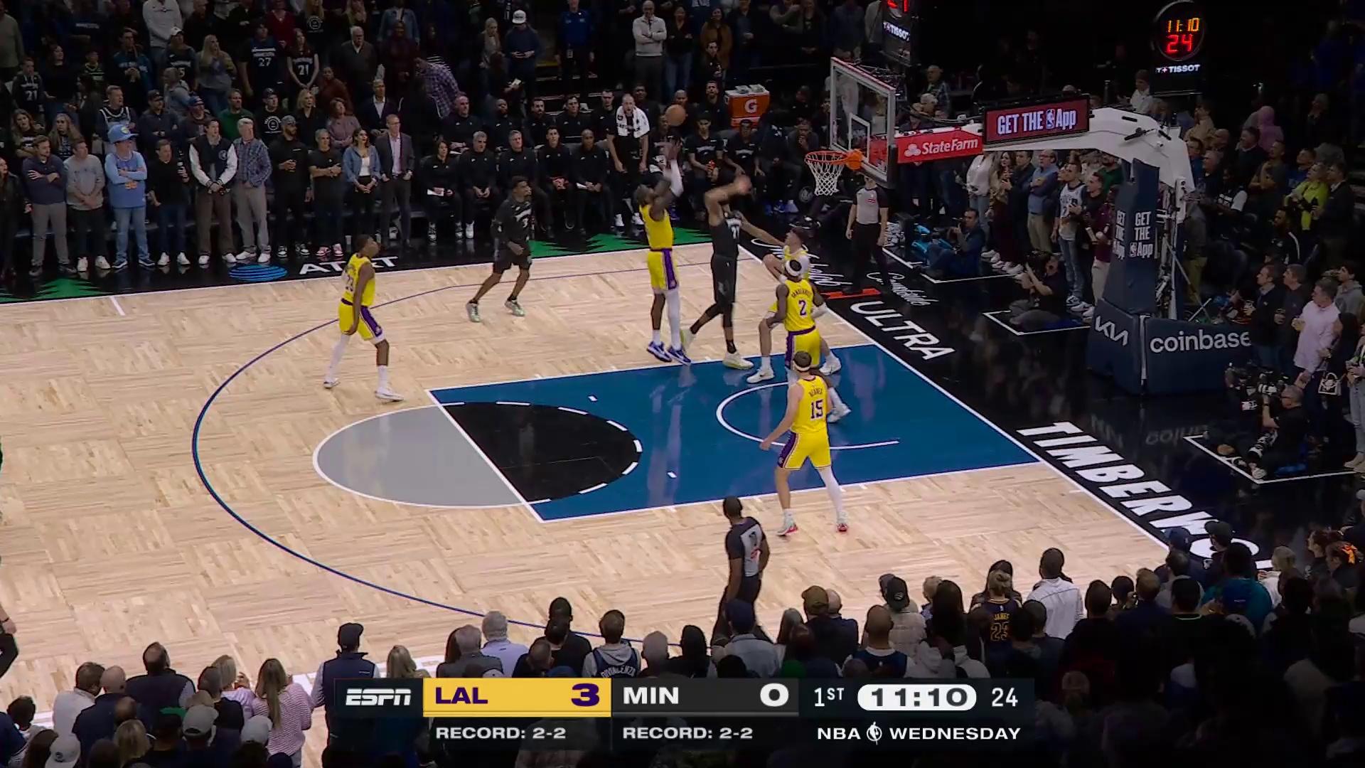 湖人横扫火箭，戈贝尔扛起全队